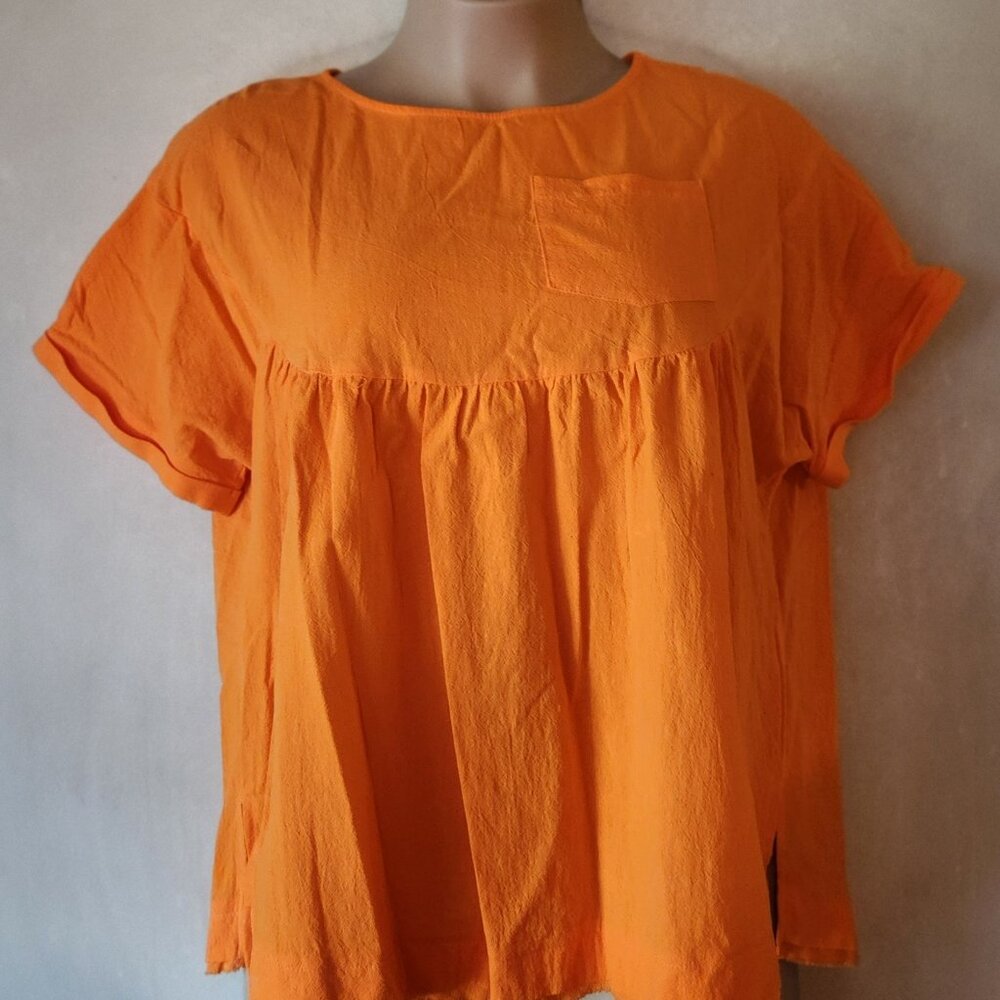Babydoll top sz XXL bright orange EUC
